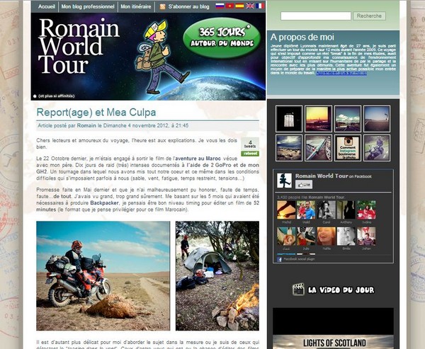 romain world tour - blog