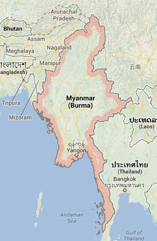 Carte Birmanie