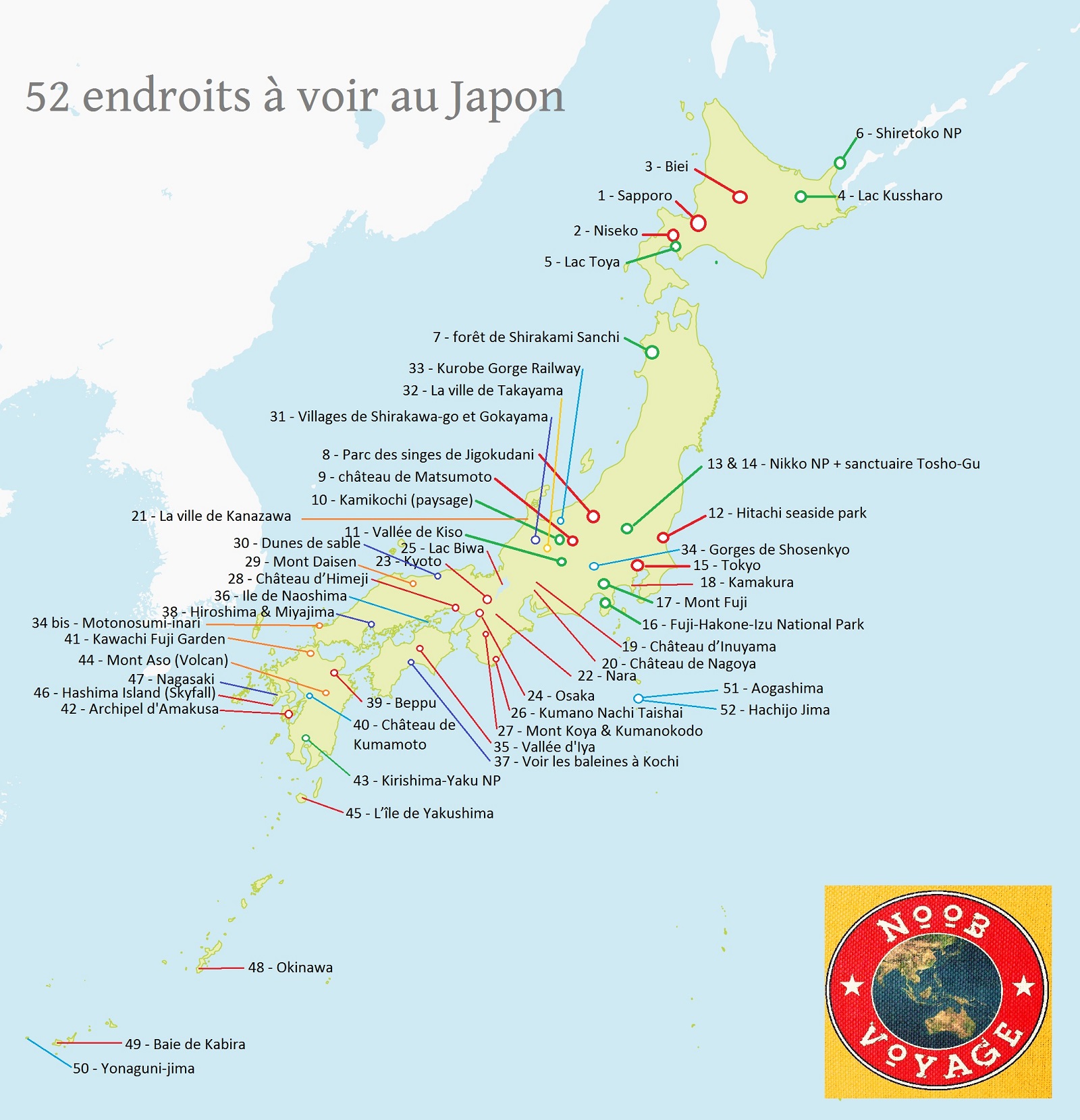 carte du japon détaillée