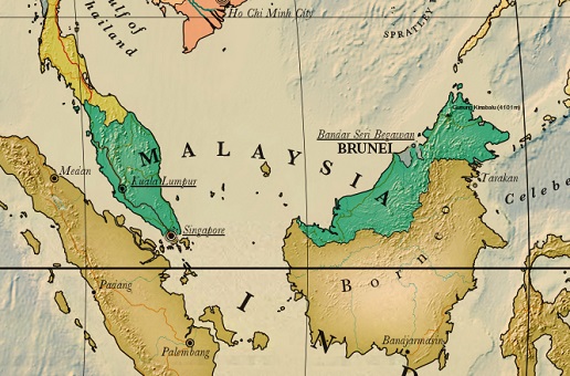 carte malaisie à imprimer détaillée